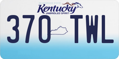 KY license plate 370TWL