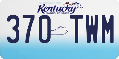 KY license plate 370TWM