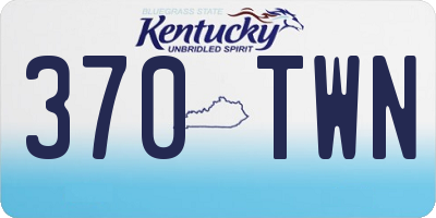 KY license plate 370TWN