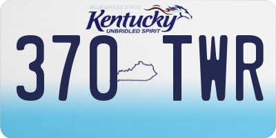 KY license plate 370TWR
