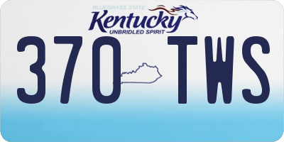KY license plate 370TWS