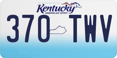 KY license plate 370TWV