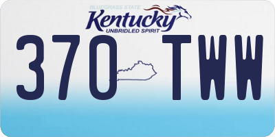 KY license plate 370TWW