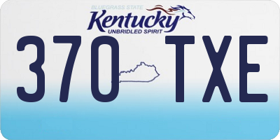 KY license plate 370TXE