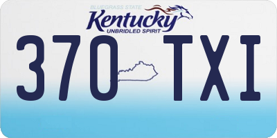 KY license plate 370TXI