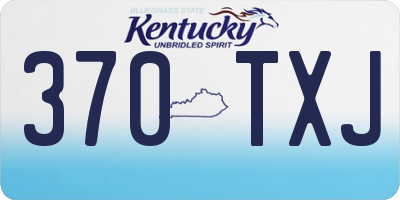 KY license plate 370TXJ