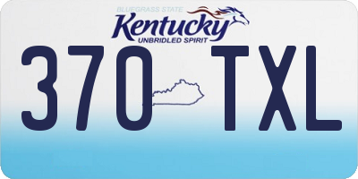 KY license plate 370TXL