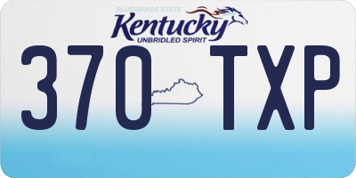 KY license plate 370TXP