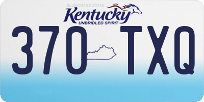 KY license plate 370TXQ