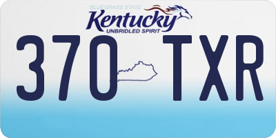 KY license plate 370TXR