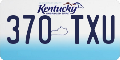 KY license plate 370TXU