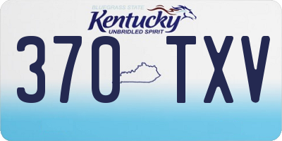 KY license plate 370TXV