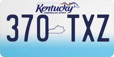 KY license plate 370TXZ