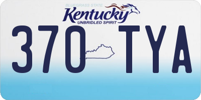 KY license plate 370TYA
