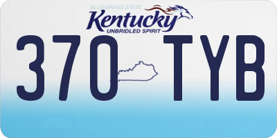 KY license plate 370TYB