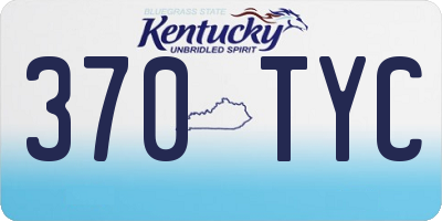 KY license plate 370TYC