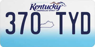 KY license plate 370TYD