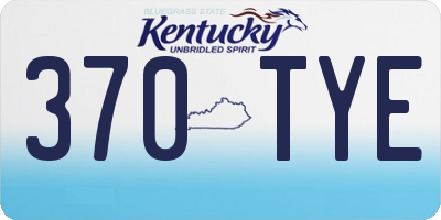 KY license plate 370TYE