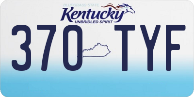 KY license plate 370TYF
