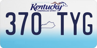 KY license plate 370TYG