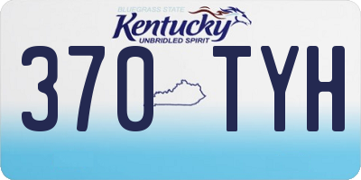 KY license plate 370TYH