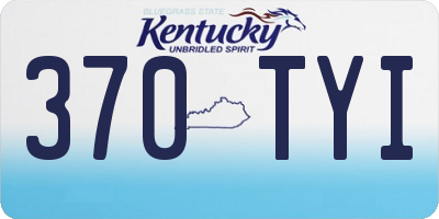KY license plate 370TYI