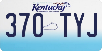 KY license plate 370TYJ