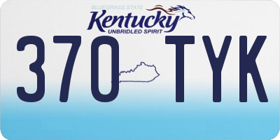 KY license plate 370TYK