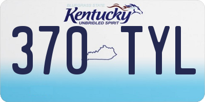 KY license plate 370TYL