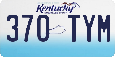 KY license plate 370TYM