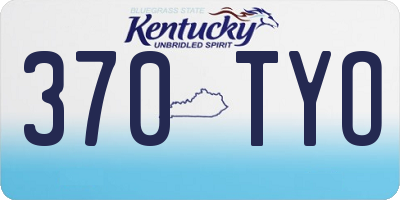 KY license plate 370TYO