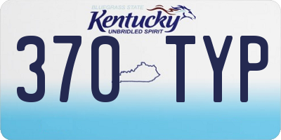 KY license plate 370TYP