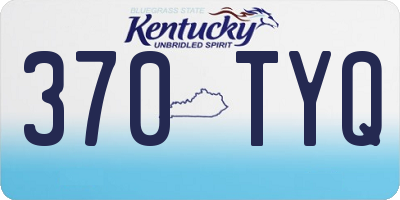 KY license plate 370TYQ