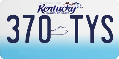 KY license plate 370TYS