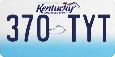 KY license plate 370TYT