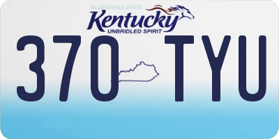 KY license plate 370TYU