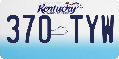 KY license plate 370TYW