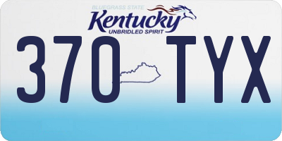 KY license plate 370TYX