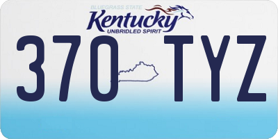 KY license plate 370TYZ