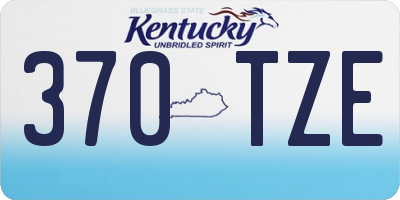 KY license plate 370TZE