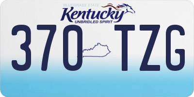 KY license plate 370TZG