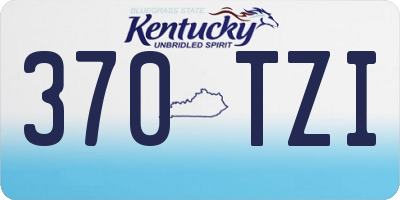 KY license plate 370TZI