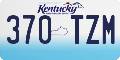 KY license plate 370TZM