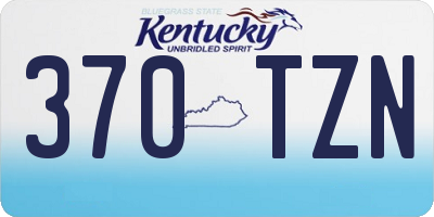KY license plate 370TZN