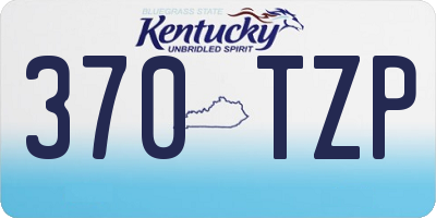 KY license plate 370TZP