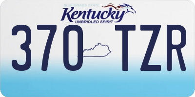 KY license plate 370TZR