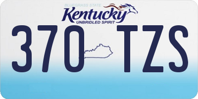 KY license plate 370TZS