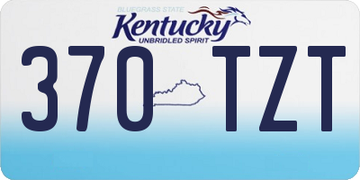 KY license plate 370TZT