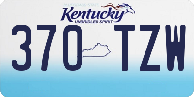 KY license plate 370TZW