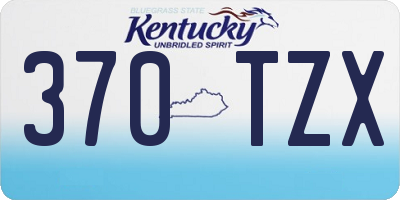 KY license plate 370TZX